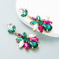 Fashion colored diamond series multilayer alloy diamondstudded glass diamond geometric flower earringspicture16