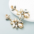 Fashion colored diamond series multilayer alloy diamondstudded glass diamond geometric flower earringspicture18