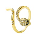 trend cute new copper microinlaid zircon snakeshaped winding ring ins cold wind open ringpicture13