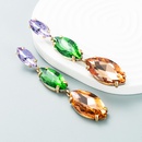 Fashion color diamond series alloy diamond multilayer willow leaf glass diamond earringspicture16