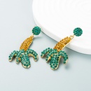 Fashion fruit style alloy diamondstudded rhinestone banana eye earrings exaggerated ear jewelrypicture12