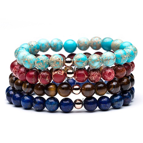 Bijoux européens et américains bracelet en pierre d'oeil de tigre bracelet en perles en gros's discount tags