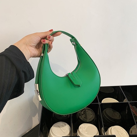 Personalized Crescent Handbag Textured Underarm Bag's discount tags