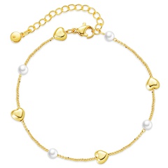 new 18K gold-plated European and American minimalist jewelry pearl bracelet