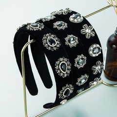 fashion baroque style retro court style headband niche geometric diamond headband