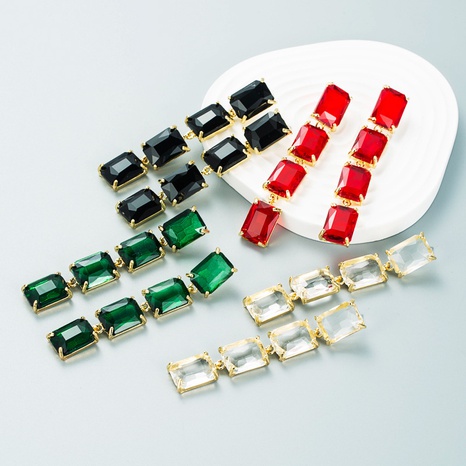 Pendientes de diamantes de aleación larga populares de moda europea y americana al por mayor NHLN493232's discount tags