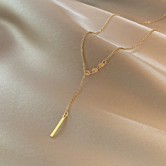 Fashion simple titanium steel disc pendant necklace wholesale