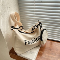 fashion letters large-capacity canvas bucket bag