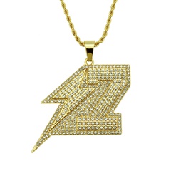 Fashion diamond lightning pendant necklace alloy necklace wholesale