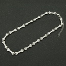 Fashion creative full drill bone splicing clavicle chain doublelayer chain necklacepicture9