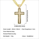 Fashion full diamond cross pendant Cuban chain alloy necklace wholesalepicture8