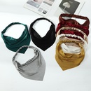nouveau bandeau foulard triangle en mousseline de soie de couleur unie bandeau simple foulard bandeau lastiquepicture10