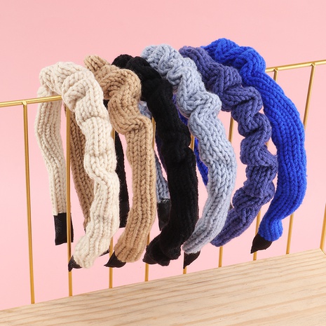 Automne et hiver coréen couleur bonbon mignon bandeau mince en laine en gros's discount tags