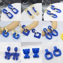 Klein blue earrings Korean version of geometric pendant earringspicture9