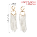 European and American jewelry retro imitation pearl tassel earringspicture10