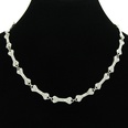 Fashion creative full drill bone splicing clavicle chain doublelayer chain necklacepicture13