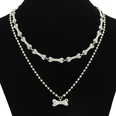 Fashion creative full drill bone splicing clavicle chain doublelayer chain necklacepicture14