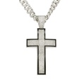 Fashion full diamond cross pendant Cuban chain alloy necklace wholesalepicture13