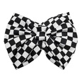 Coiffe corenne  larges bords tricot extensible bandeau  carreaux noir et blanc accessoires de cheveux rtropicture12
