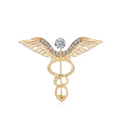 European and American angel wings brooch creative alloy diamond clothing accessories corsage