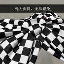 Coiffe corenne  larges bords tricot extensible bandeau  carreaux noir et blanc accessoires de cheveux rtropicture8