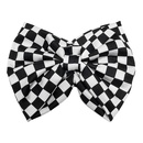 Coiffe corenne  larges bords tricot extensible bandeau  carreaux noir et blanc accessoires de cheveux rtropicture11