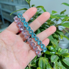 Bracelet inlaid sea blue pink crystal fashion jewelry bracelet