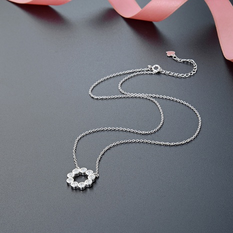 s925 pendentif dames zircon en argent sterling collier de chaîne de clavicule de Corée NHDNF494349's discount tags