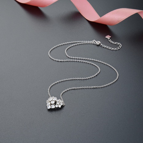 Collier d'amour de chaîne de clavicule de diamant de pendentif de mode d'argent sterling de s925 NHDNF494362's discount tags