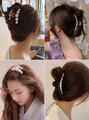 Pearl hairpin back head hair clip headdress Korean hair accessories shark clippicture8