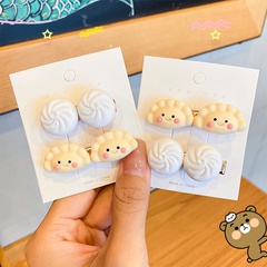 cartoon funny food hairpin bun dumpling bangs broken hair side clip Korean hair accessories
