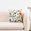 Kissenbezug aus Pfirsichhaut mit Blumen und Tierdruckpicture40