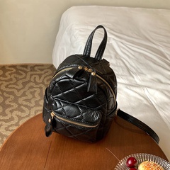 Lingge new winter fashion solid color backpack short-distance travel bag one-shoulder hand carry
