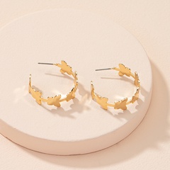 new retro butterfly ear hoop earrings Korean ear jewelry wholesale