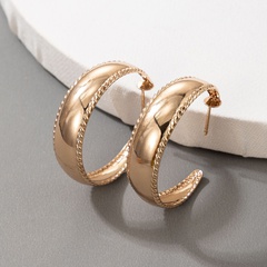 fashion alloy hoop earrings geometric simple pattern earrings