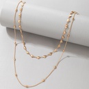 Mode Geometrischer Einfacher Schmuck Herz Perlen Doppelschichtige Halskette Geometrische Mehrschichtige Halskettepicture8