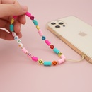 new bohemian rainbow soft pottery smiley antilost mobile phone chainpicture11