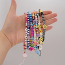 ethnic rainbow striped beads smiley face soft ceramic eyes beaded mobile phone chainpicture9