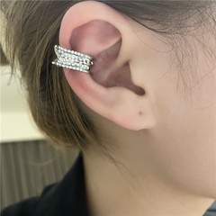 Ear clips trendy personality retro diamond-studded awn star compass ear bone ear clip