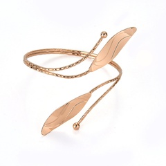 exaggerated hand jewelry metal leaf arm ring arm decoration fashion texture bracelet