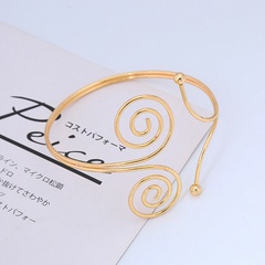 personality new arm bracelet double-layer spiral arm ring opening adjustable bracelet wholesale
