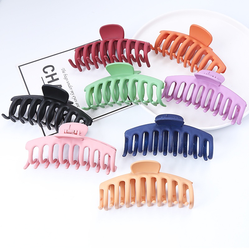 fashion simple frosted texture hair accessories large exaggerated keel clip personality headdress