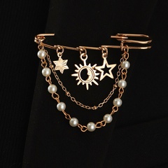 fashion paper clip butterfly five-pointed star tassel suit corsage female accessories