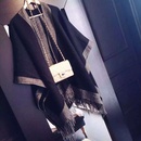 Herbst und Winter neue Mode grau und schwarz doppelseitig groer Schal Damenpicture7
