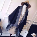 Herbst und Winter neue Mode grau und schwarz doppelseitig groer Schal Damenpicture9