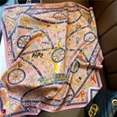 Pink chain silk silk scarf small square scarf female mulberry silk scarf Korean decoration small scarfpicture6