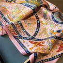 Pink chain silk silk scarf small square scarf female mulberry silk scarf Korean decoration small scarfpicture7
