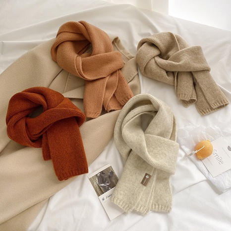 Écharpe coréenne douce en tricot cireux en laine de mouton écharpe chaude pour couple NHCJ495807's discount tags