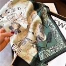 Foulard en soie blanc et vert fonc femme Foulard en soie automne et hiver coren en grospicture9