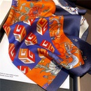 Silk scarf womens summer thin spring and autumn fashion mulberry silk orange small square scarfpicture8